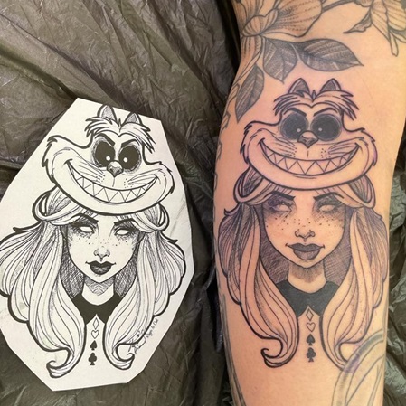 Skintine-Ink Tattoo Vorlage und Ergebnis